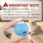 Interactive Cat Toys for Indoor Cats & Dogs, Agile Moving Cat Ball with Elastic Mesh Tail, Rechargeable Enrichment Toys, Smart Automatic Rolling Pet Ball Toys for Bored Indoor Dogs & Cats (Blue)