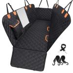 EasyHaWei Dog Car Seat Cover for Back Seat 600D Scratchproof Nonslip Durable Waterproof Cars Pet Backseat Covers with Mesh Window Dogs Hammock for Car，SUV, Truck (54" W x 58" L)