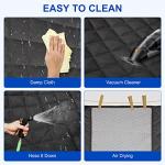 EasyHaWei Dog Car Seat Cover for Back Seat 600D Scratchproof Nonslip Durable Waterproof Cars Pet Backseat Covers with Mesh Window Dogs Hammock for Car，SUV, Truck (54" W x 58" L)