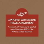 SportPet Airline Approved Wire Door Travel Dog Crate, Durable Plastic Pet Travel Kennel with Removable Wheels,Collapsible, Food Bowls & Accessories, Fits Dogs up to 29" L & 20" H - Large - Gray/Black