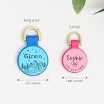 Brayhoo Silicone Dog Tags Personalized for Pets, Lightweight Cute Soundless Cat ID Tag, Custom Deep Engraved Pet Name Tags (Pattern)