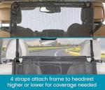 High Road Back Seat Barrier for Dogs - Car Divider for Dogs for Behind Front Seat - Padded Steel Frame with Heavy Duty Coated Dog Net Barrier for Car, Truck or SUV