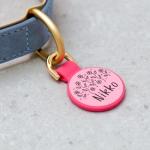 Brayhoo Silicone Dog Tags Personalized for Pets, Lightweight Cute Soundless Cat ID Tag, Custom Deep Engraved Pet Name Tags (Pattern)