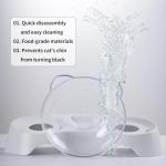 MILIFUN Cat Bowls, Cat Food Bowls Elevated Tilted, Anti Vomiting Kitty Bowl for Puppy and Bunny, Orthopedic for Indoor Cats.