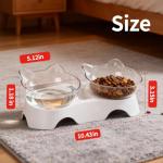 MILIFUN Cat Bowls, Cat Food Bowls Elevated Tilted, Anti Vomiting Kitty Bowl for Puppy and Bunny, Orthopedic for Indoor Cats.