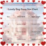 Pistha Cute Dog Dress Pink Tulle Puppy Dress with Heart Patches Pet Clothes for Small Dogs Cats,L