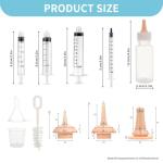 OGNWFUNK Pet Nursing Kit – Kitten Bottle Feeding Set with Nipples, Syringes, and Formula Dispenser for Newborn Puppies, Kittens, Baby Squirrels, and Other Small Animals