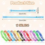 48 Pcs Puppy Collar and Leash Set Polypropylene Adjustable Small Dog Collar and Leash Set Pet Collars for Medium Dogs Small Pet Puppy Walking Training with Hook and Buckle(Multicolor,Paws Pattern)