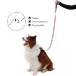 Soft Leather 4ft Dog Collar and Leash Set,Stylish 4ft PU Leather Dog Training Leash, Adjustable Durable Pet Collars with Quick Release Buckle for Large Dogs,Medium Dogs,Purple