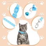 48 Pcs Puppy Collar and Leash Set Polypropylene Adjustable Small Dog Collar and Leash Set Pet Collars for Medium Dogs Small Pet Puppy Walking Training with Hook and Buckle(Multicolor,Paws Pattern)