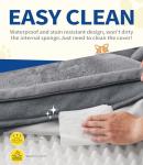 Made4pet Dog Bed Orthopedic, Dog Sofa for Small Dogs Supportive Foam Pet Cushions Bed with Washable Removable Cover, Egg-Crate Foam, Waterproof Lining Bottom, Grey, 30 * 20 * 6.5 Inch