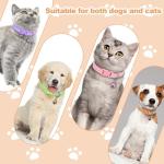 48 Pcs Puppy Collar and Leash Set Polypropylene Adjustable Small Dog Collar and Leash Set Pet Collars for Medium Dogs Small Pet Puppy Walking Training with Hook and Buckle(Multicolor,Paws Pattern)