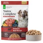 ULTIMATE PET NUTRITION Nutra Complete, 100% Freeze Dried Raw Veterinarian Formulated Dog Food with Antioxidants Prebiotics and Amino Acids (1 Pound, Beef)
