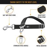 Active Pets Black Car Seat Belt for Dogs, Attaches to Harness & Collar, Adjustable 18" - 24" Travel Restraint System Fits Small - Large Pups for Safety & Comfort, Essential Pet Supplies & Accessories