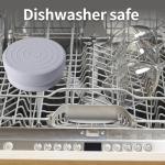 SLSON Spill Proof Dog Water Bowl for Cars,Collapsible No Splash Dog Travel Bowls Integrated Molding Portable Pet Bowl for Vehicle Road Trip Truck,RV,SUV,Boat Accessories (Cold Grey)