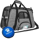 PetAmi Airline Approved Pet Carrier for Cat, Soft Sided Dog Carrier for Small Dog, Cat Travel Supplies Accessories Indoor Cat, Ventilated Pet Carrying Bag Medium Large Kitten Puppy, Small Heather Gray