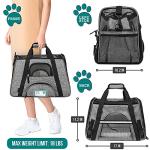 PetAmi Airline Approved Pet Carrier for Cat, Soft Sided Dog Carrier for Small Dog, Cat Travel Supplies Accessories Indoor Cat, Ventilated Pet Carrying Bag Medium Large Kitten Puppy, Small Heather Gray
