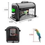 SUERTREE Bird Carrier Bag with Stand, Lightweight Backpack for Parrot, Portable Cockatiel Travel Cage with Accessories, Pet Transparent Breathable Carrier