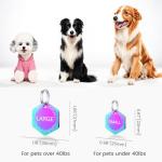 YEHANTI Dog Tags Personalized for Pets with Name Pattern Art Design - Engraved with Laser - Stainless Steel Cats Dogs ID Tags - Stylish Dog Collar Accessories (Hexagon)