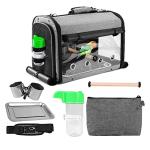 SUERTREE Bird Carrier Bag with Stand, Lightweight Backpack for Parrot, Portable Cockatiel Travel Cage with Accessories, Pet Transparent Breathable Carrier
