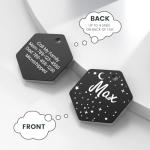 YEHANTI Dog Tags Personalized for Pets with Name Pattern Art Design - Engraved with Laser - Stainless Steel Cats Dogs ID Tags - Stylish Dog Collar Accessories (Hexagon)