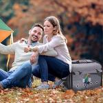 SUERTREE Bird Carrier Bag with Stand, Lightweight Backpack for Parrot, Portable Cockatiel Travel Cage with Accessories, Pet Transparent Breathable Carrier