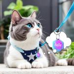 YEHANTI Dog Tags Personalized for Pets with Name Pattern Art Design - Engraved with Laser - Stainless Steel Cats Dogs ID Tags - Stylish Dog Collar Accessories (Hexagon)