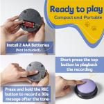 Dog Buttons for Communication with Mat & Clicker – 30s Recordable Dog Buttons Talk, Talking Buttons for Dogs, Gift for Dog Owners with Training Guide, Custom Stickers, and Clear Sound (8-Pack)