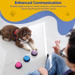 Dog Buttons for Communication with Mat & Clicker – 30s Recordable Dog Buttons Talk, Talking Buttons for Dogs, Gift for Dog Owners with Training Guide, Custom Stickers, and Clear Sound (8-Pack)