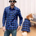 Harbyel Dog Shirts Plaid Dog Shirt Dog Clothes for Small Medium Large Dogs Owner and Pet Shirts are Sold Separately