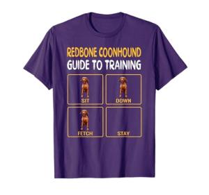 Funny Redbone Coonhound Guide to Training Dog Obedience T-Shirt