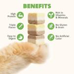 MON2SUN Triple-Layer Freeze Dried Cat & Dog Treats, Chicken, Egg & Chicken Liver Recipe Cube, Grain-Free High Protein Snacks, All Natural Food Topper or Training Rewards, 10.6oz