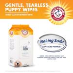 Arm & Hammer Dog Grooming Wipes, Deodorizing Dog Cleaning Wipes with Coconut Water, Gentle for Dogs and Puppies, Paraben and Sulfate Free Formula, Light Coconut Scent, 100 Count