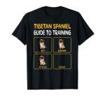 Funny Tibetan Spaniel Guide To Training Dog Obedience T-Shirt