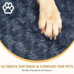 WagWonders Dog Bed Mat Washable Reversible Dog Crate Pad Soft Fluffy Pet Kennel Beds with Anti-Slip Bottom Dog Cat Sleeping Mattress for Small Medium Dogs, 29x18x1.5 Inch, Gray