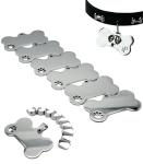 Blank Dog Tags 10PCS Smooth Edges Stainless Steel Blank Bone Shape Dog Tags Sublimation-Ready Pet Tag Pet ID Tag for Dogs Sublimation Dog Tag Blanks Laser Engraving Metal 1.9 x 1in