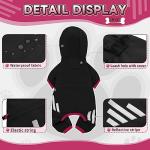 Dog Raincoat, Waterproof Dog Rain Jacket with Hood, Rain Coat with Leash Hole, Reflective Strap for Small Medium Dogs, Lightweight Puppy Clothes(Black,L)