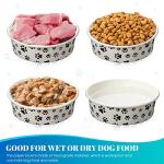 Potchen 30 Pieces Disposable Dog Bowls 16 oz Small Pet Feeding with Printed Pattern Dishes for Small Pet Paper Food Travel Bowls for Feeding Dogs and Cats Puppies Dry Wet Food Water