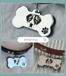 Blank Dog Tags 10PCS Smooth Edges Stainless Steel Blank Bone Shape Dog Tags Sublimation-Ready Pet Tag Pet ID Tag for Dogs Sublimation Dog Tag Blanks Laser Engraving Metal 1.9 x 1in