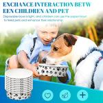 Potchen 30 Pieces Disposable Dog Bowls 16 oz Small Pet Feeding with Printed Pattern Dishes for Small Pet Paper Food Travel Bowls for Feeding Dogs and Cats Puppies Dry Wet Food Water