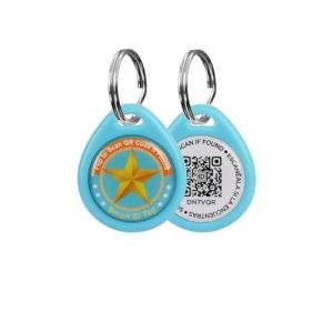 QR Code Smart Pet ID Tag for Cats Dogs - Waterproof Durable Pet Identity Tracking Accessory No Fees & Privacy Protection Personalized for Dogs and Cats(Blue, M)
