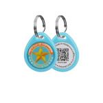 QR Code Smart Pet ID Tag for Cats Dogs - Waterproof Durable Pet Identity Tracking Accessory No Fees & Privacy Protection Personalized for Dogs and Cats(Blue, M)