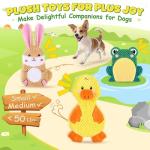 XIUGOAL Dog Toys to Keep Them Busy, 3 Pack No Stuffing Interactive Dog Toys with Crinkle, Squeaky Puppy Chew Toys for Small, Medium Breeds