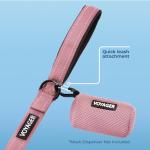 Best Pet Supplies Voyager Reflective Dog Leash or Collar with Neoprene Handle, for Small, Medium, and Large Breed Puppies, Cute and Heavy Duty for Walking, Running and Training - Pink (Leash), S