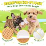 XIUGOAL Dog Toys to Keep Them Busy, 3 Pack No Stuffing Interactive Dog Toys with Crinkle, Squeaky Puppy Chew Toys for Small, Medium Breeds