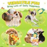 XIUGOAL Dog Toys to Keep Them Busy, 3 Pack No Stuffing Interactive Dog Toys with Crinkle, Squeaky Puppy Chew Toys for Small, Medium Breeds