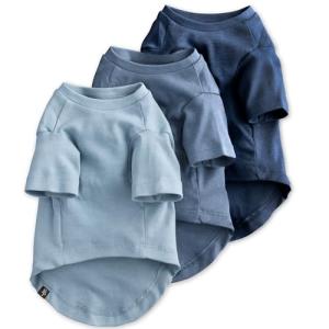Pet Passion Toby II - The Perfect Tee, 3 Pack Short Sleeve Pet T-Shirt 100% Organic Cotton Tees Clothes for Small, Medium, Large Dogs​​, Navy Ombre, Medium (20-45 lbs)