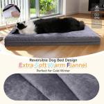 WAYIMPRESS Waterproof Dog Bed for Crate - Outdoor Dog Crate Bed for Small Dogs, Orthopedic Crate Bed for Small Dogs with Egg Crate Foam, Anti-Slip, Reversible & Washable Cover, 23" x 17", Gray