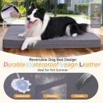 WAYIMPRESS Waterproof Dog Bed for Crate - Outdoor Dog Crate Bed for Small Dogs, Orthopedic Crate Bed for Small Dogs with Egg Crate Foam, Anti-Slip, Reversible & Washable Cover, 23" x 17", Gray