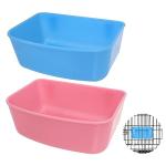 6 Pack Feeder (Blue, Pink), Hanging Feeder,Food and Water Container, Bath Water Bowl Universal for Birds Hamsters Mice Rats Rabbit Guinea Pig Small Pets (S) (S)